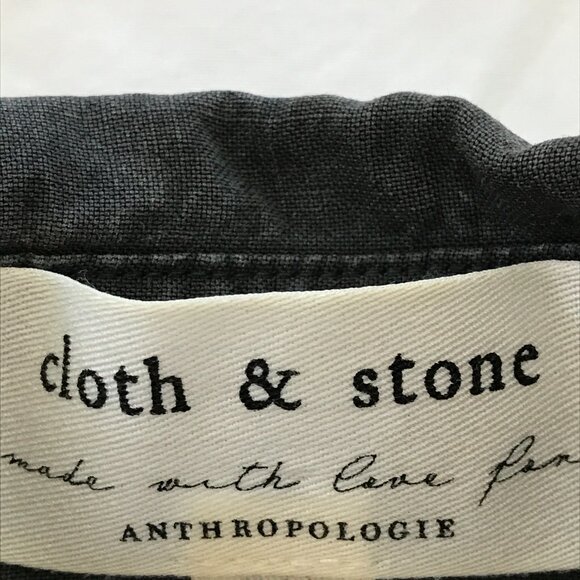 Rag & Bone Top Women S Blue Button Up Pocket Long Sleeve Hi Lo Hem Collared - Picture 3 of 13